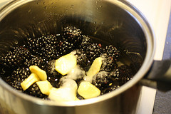 black berries and ginger