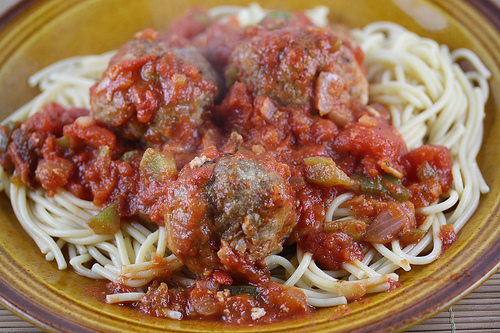 Spaghetti and Turkey Meatballs 