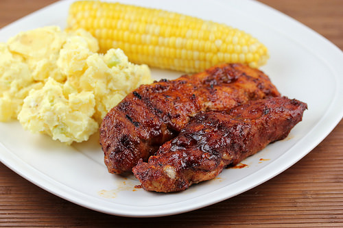 Grilled - Barbequed County Style Ribs Recipe - Cully's Kitchen