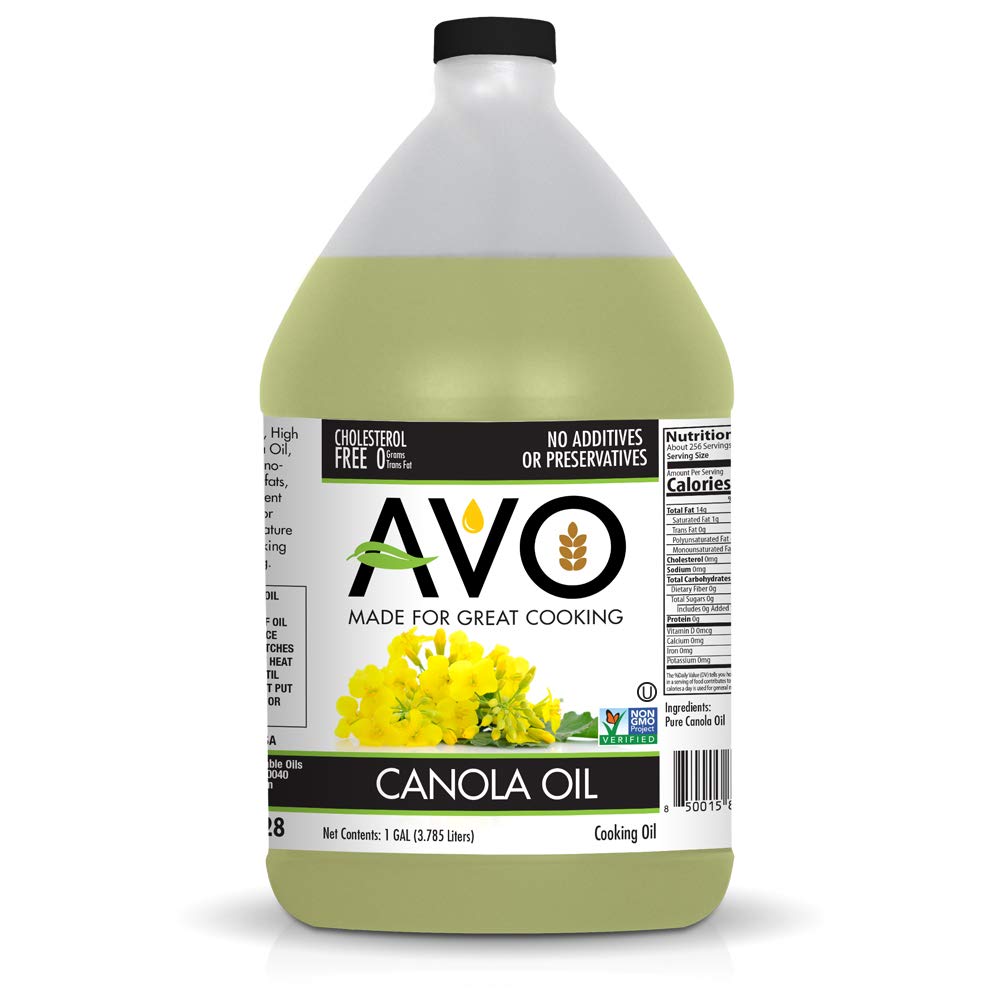 AVO NON-GMO Certified Expeller Pressed Canola Oil for Frying, Baking, Non-stick Sautéing