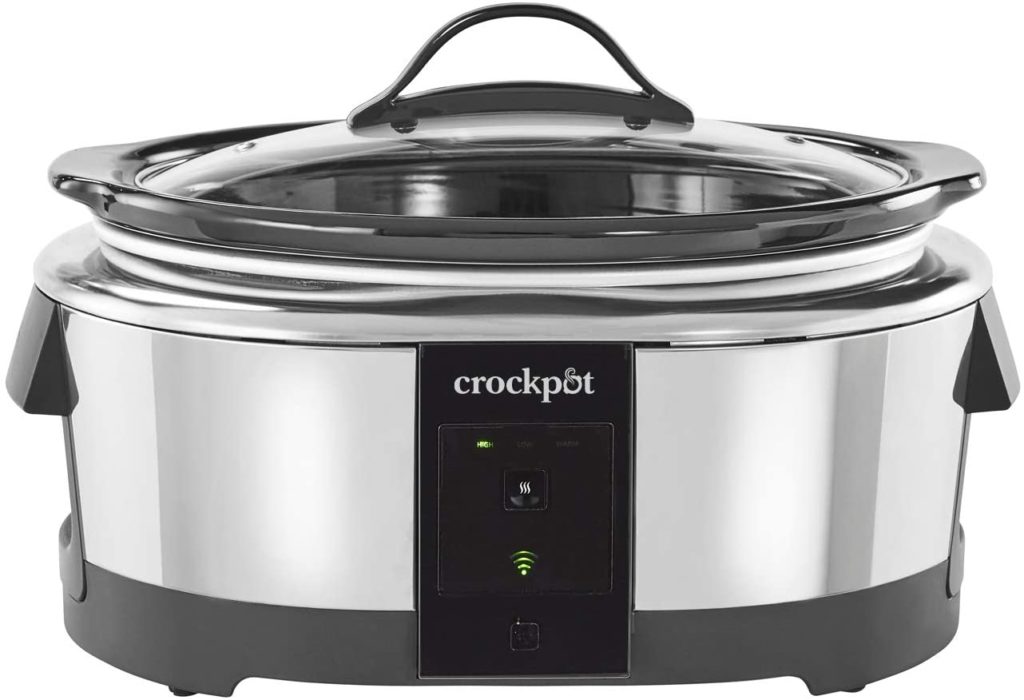 Crock-Pot Slow Cooker Works with Alexa 6-Quart Programmable Stainless Steel