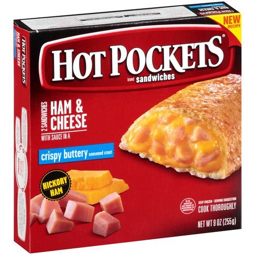 Hot Pockets Frozen Sandwiches Ham & Cheese 9 Oz Pack Of 4