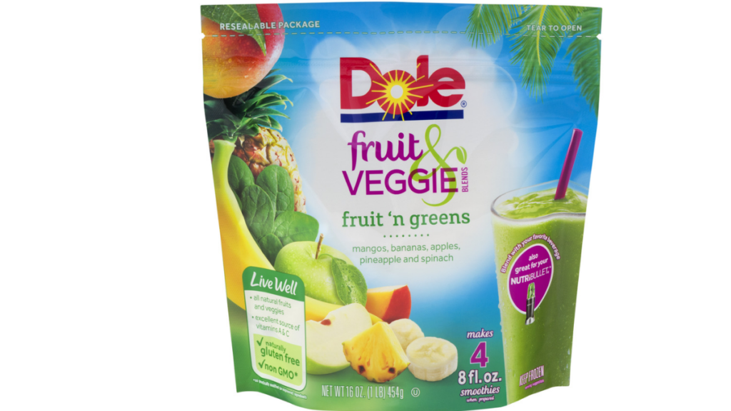 Dole® Frozen Mixed Fruit and Green Veggie Smoothie Mix - Dole® Sunshine