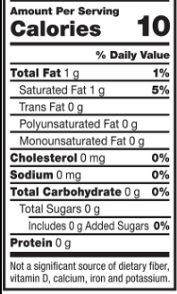 Coffeemate Creamer Nutrition Facts