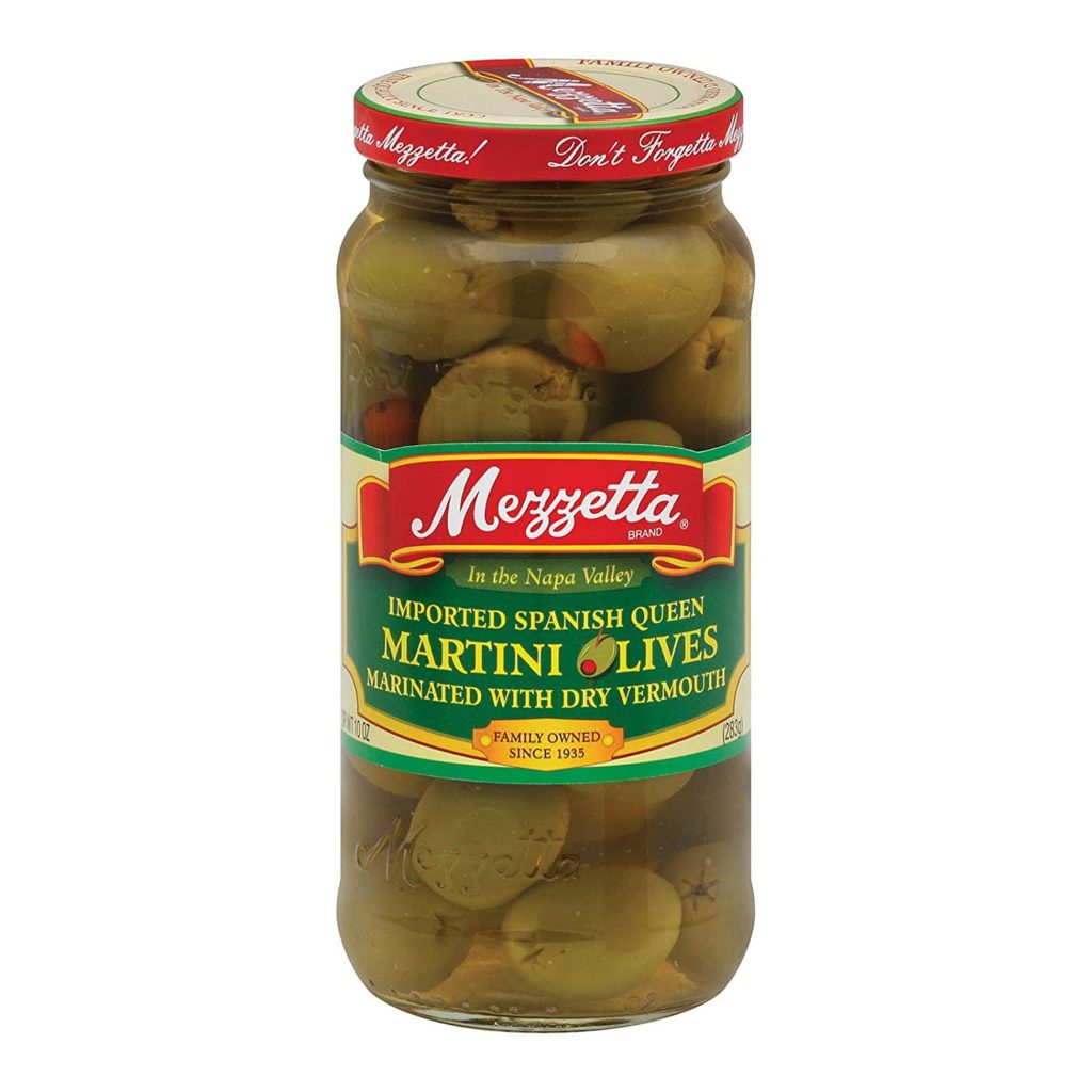 Mezzetta Imported Spanish Queen Martini Olives Marinated with Dry Vermouth