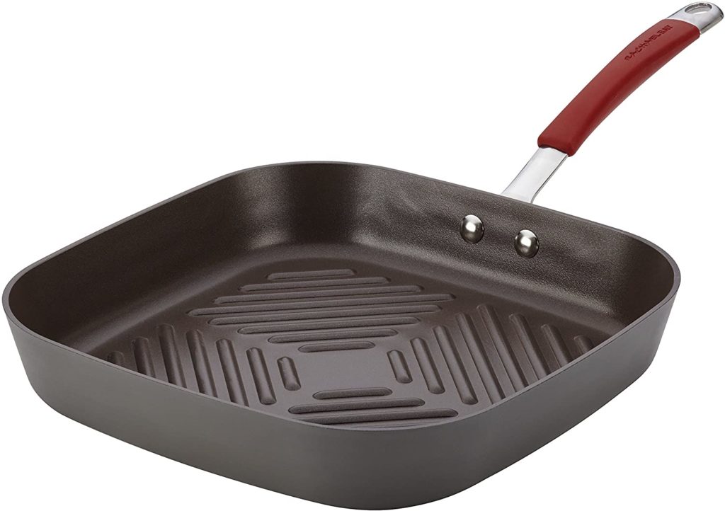 Rachael Ray Cucina Hard Anodized Nonstick GrillDeep Square Griddle Pan