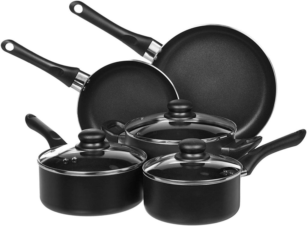 Basics Non-Stick Cookware Set, Pots and Pans