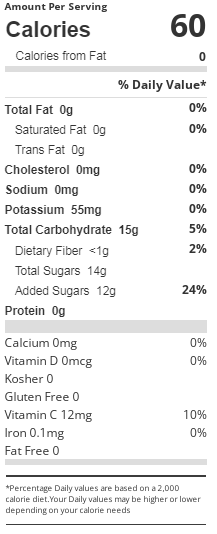 Outshine Popsicles Nutrition Facts