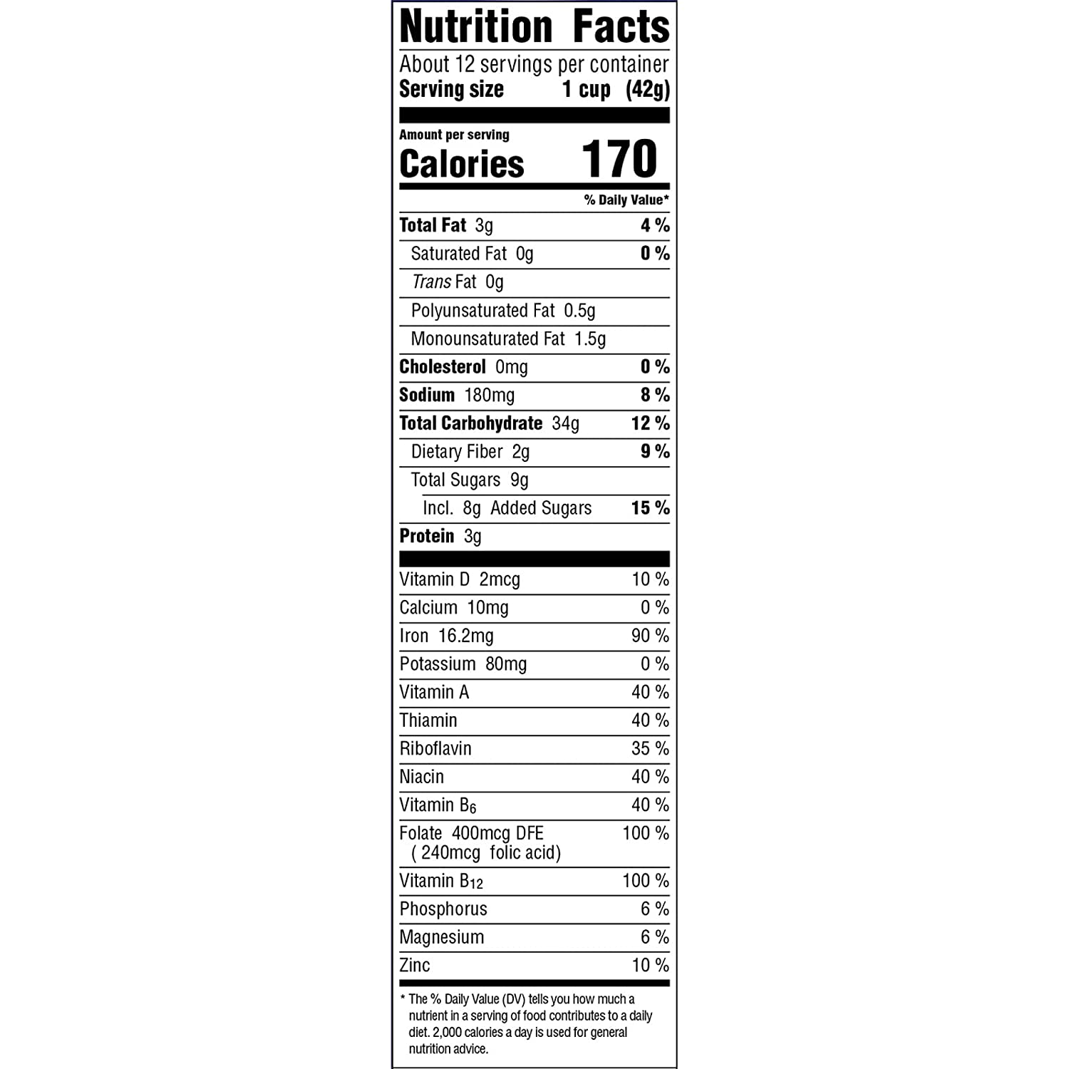 Honey Bunches of Oats With Almonds Nutrition Facts