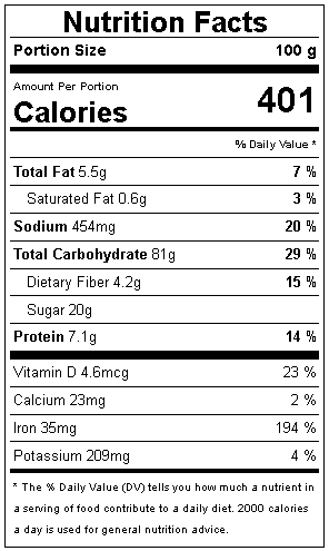honey bunches of oats with honey nutrition facts