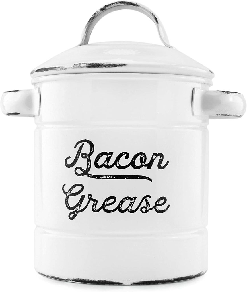 2L/68oz Bacon Grease Container, 304 Stainless Steel Oil Grease Contain