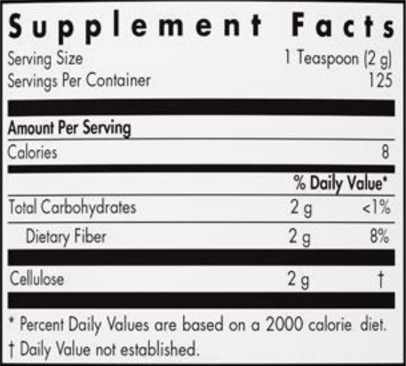 Celluslose Nutrition Facts