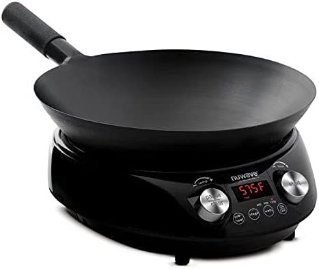 NUWAVE MOSAIC Induction Wok with 14-inch carbon steel wok